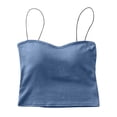 thumbnail image 1 of BUIGTTKLOP Built in Bra Camisole Tops for Women Sqaure Neck Tank Tops Spaghetti Strap Undershirts Vest Soft Loungewear, 1 of 5