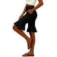 thumbnail image 1 of BUIGTTKLOP Capri Pants for Women Stretch Yoga Dress Pants with Pockets Ruffle Bell Bottom Athletic Work Leggings, 1 of 6
