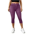 thumbnail image 1 of BUIGTTKLOP Capris Pants for Women 2026 Stretchy Pull on Capris High Waisted Capri Leggings Casual Pants No Pockets, 1 of 6