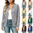 thumbnail image 1 of BUIGTTKLOP Cardigan Sweaters for Women Lightweight Trendy Long Sleeve Lapel Collar Button down Sweater Cardigans, 1 of 8