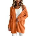 thumbnail image 1 of BUIGTTKLOP Cardigan Sweaters for Women Long Sleeve Hooded Knit Open Front Jacket Casual Fall Coat with Pockets, 1 of 8