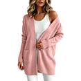 thumbnail image 1 of BUIGTTKLOP Cardigan Sweaters for Women Long Sleeve Hooded Knit Open Front Jacket Casual Fall Coat with Pockets, 1 of 8