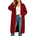 thumbnail image 1 of BUIGTTKLOP Cardigan Sweaters for Women Oversized Open Front Long Sleeve Lightweight Coat Sweater with Pockets, 1 of 8