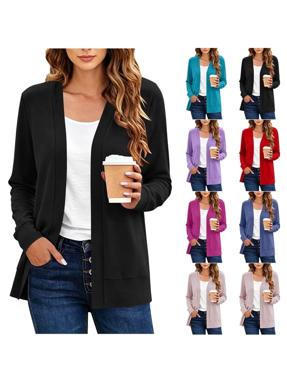 Cardigan Sweaters for Womens Casual Lightweight Long Sleeve Top Flowy Soft Open Front Knit Cardigan Sweaters