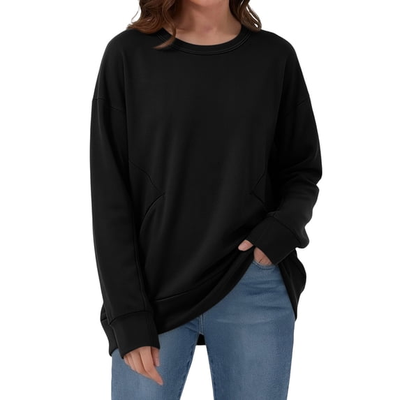 BUIGTTKLOP Crewneck Sweatshirts for Women Fall Fashion Pullovers Fleece Long Sleeve Sweatshirts Tops