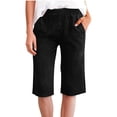 thumbnail image 1 of BUIGTTKLOP Denim Shorts for Women High Waisted Knee Length Shorts Straight Leg Loose Fitted Summer Shorts with Pockets, 1 of 6
