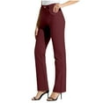 thumbnail image 1 of BUIGTTKLOP Dress Pants for Women High Waised Business Causal Pants Stretchy Straight Leg Office Work Slacks, 1 of 6