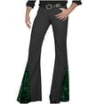 thumbnail image 1 of BUIGTTKLOP Flare Pants for Men 2026 High Waisted Bell Bottom Pants Side Sequin Vintage Dancing Party Pants, 1 of 6