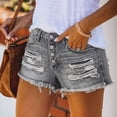 thumbnail image 1 of BUIGTTKLOP Jean Shorts for Women Frayed Cut off Denim Short High Waisted Ripped Distressed Mid Rise Trendy Summer Outfits 2026, 1 of 6
