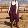 thumbnail image 1 of BUIGTTKLOP Jumpsuit for Women Baggy Wide Leg Overalls Adjustable Strap Rompers with Pocket 2026 Summer Clothes, 1 of 6