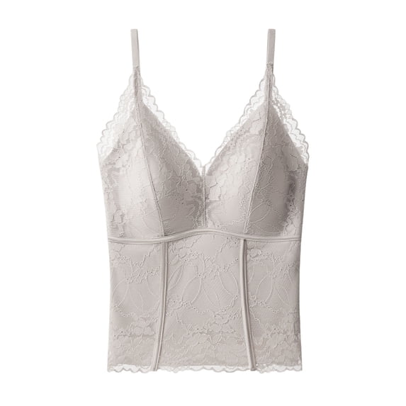 BUIGTTKLOP Lace Bralette for Women V Neck Camisole Lingerie Spaghetti Strap Tube Slim Tank Top