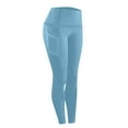 thumbnail image 1 of BUIGTTKLOP Leggings with Pockets for Women High Waisted Yoga Pants Ankle Length Stretchy Slim Fitted Sports Running Athletic Pants, 1 of 6