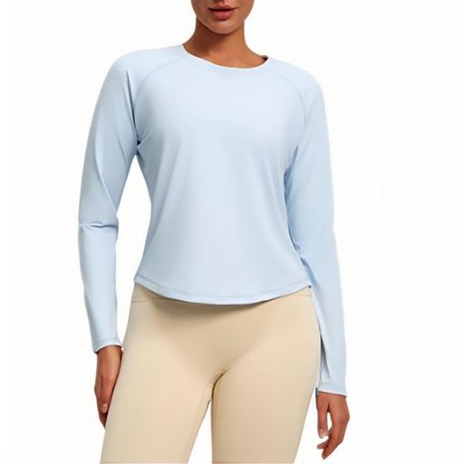 BUIGTTKLOP Long Sleeve Athletic Shirts For Women Crewneck Yoga Tops buigttklop-long-sleeve-athletic-shirts-for-women-crewneck-yoga-tops