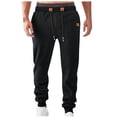 thumbnail image 1 of BUIGTTKLOP Men's Fleece Sweatpants with Zipper Pockets High Wasited Tapered Joggers Drawstring Athletic Workout Track Pants, 1 of 5
