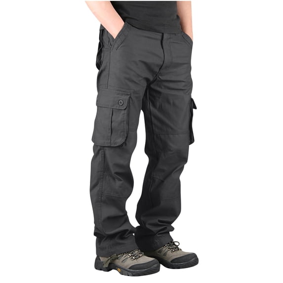 BUIGTTKLOP Mens Cargo Pants Waterproo Outdoor Hiking Pants Lightweight Work Pants with Multi Pockets