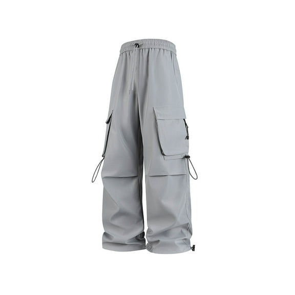 BUIGTTKLOP Mens Cargo Pants with Pockets Baggy Wide Leg Elastics Waisted Loose Sweatpants Joggers