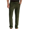 thumbnail image 1 of BUIGTTKLOP Mens Dress Pants Drawstring High Waisted Business Slacks Straight Leg Loose Fitted Pants with Pockets, 1 of 5