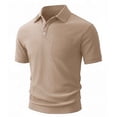 thumbnail image 1 of BUIGTTKLOP Mens Shirts Short Sleeve Business Lightweight Top Slim Fitted Summer Textured Collared T Shirt, 1 of 6