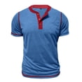 thumbnail image 1 of BUIGTTKLOP Mens Shirts Short Sleeve Casual Button T-Shirts Basic Tee Shirts Summer Vintage T Shirts with Pocket, 1 of 6
