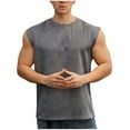 thumbnail image 1 of BUIGTTKLOP Mens Sleeveless Tank Tops Round Neck Workout Shirt Loose Fitted Athletic Muscle Gym T Shirts, 1 of 6