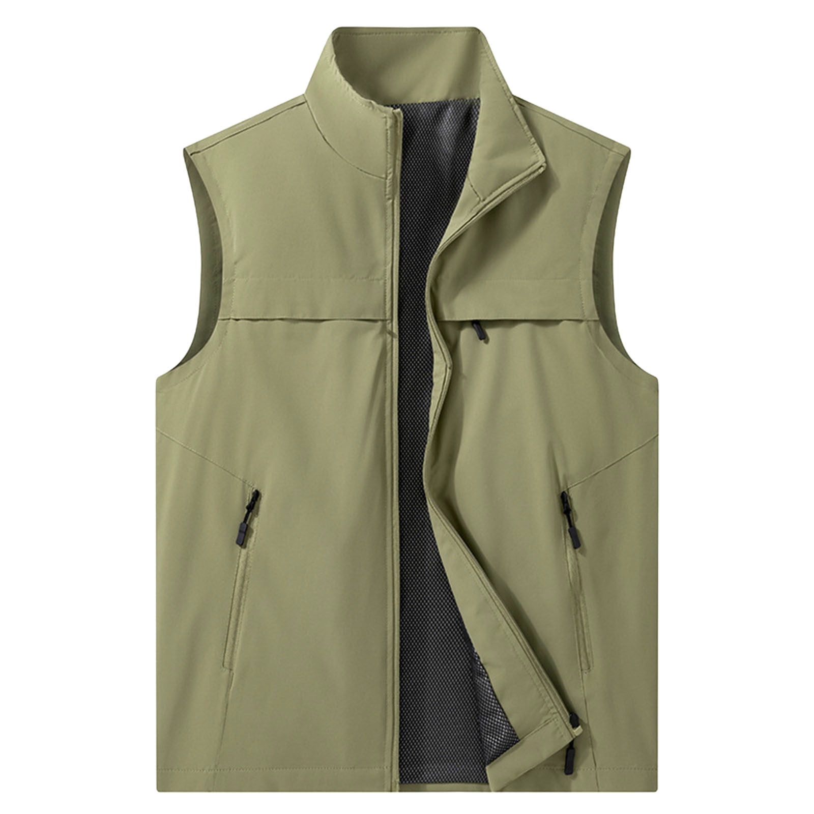 BUIGTTKLOP Mens Vest Lightweight Outerwear Windproof Sleeveless Jacket for Golf Running Hiking