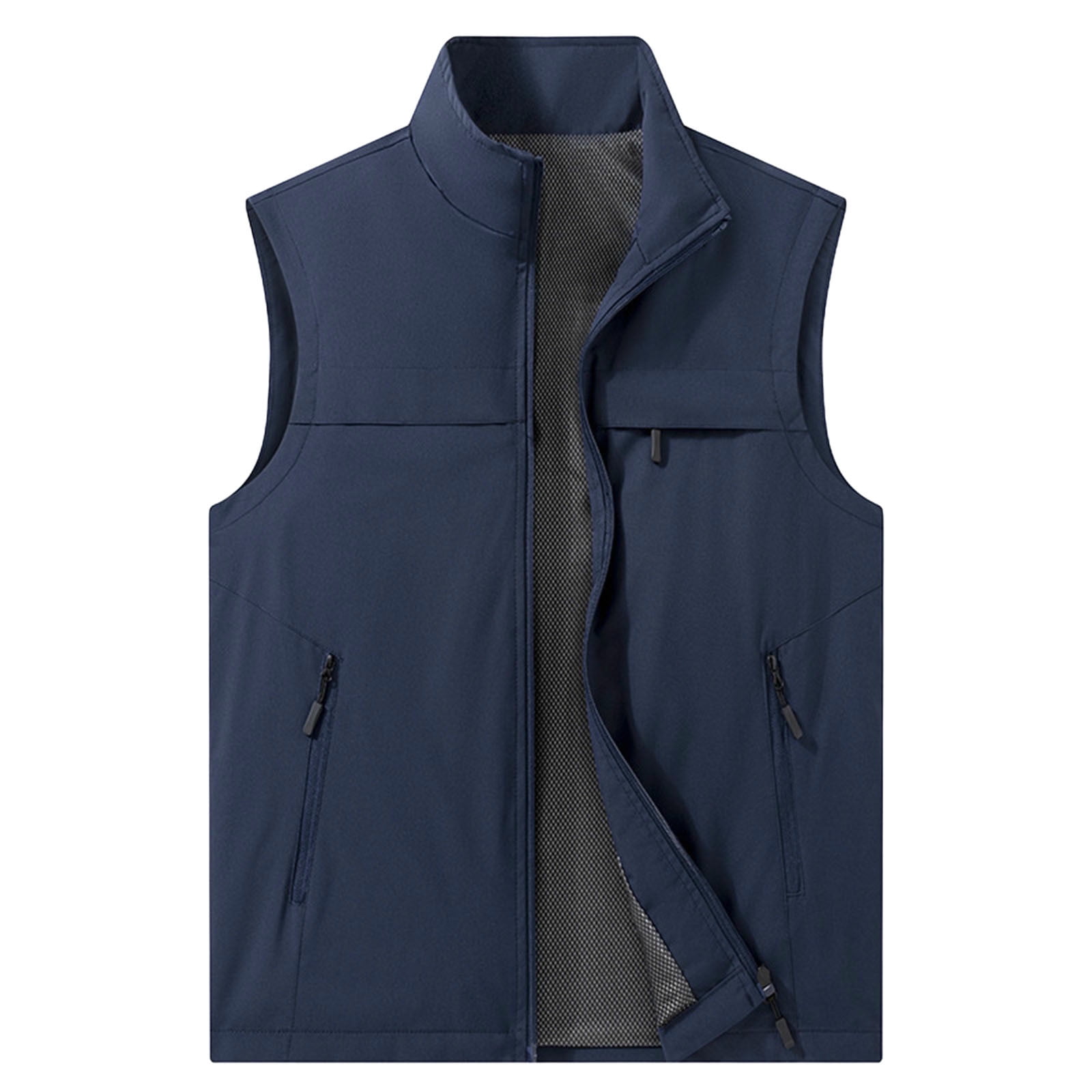 BUIGTTKLOP Mens Vest Lightweight Outerwear Windproof Sleeveless Jacket for Golf Running Hiking