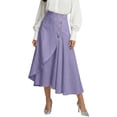 thumbnail image 1 of BUIGTTKLOP Midi Skirts for Women High Waisted Asymmetrical A-Line Ruffle High Low Casual Summer Skirts, 1 of 6