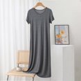 thumbnail image 1 of BUIGTTKLOP Nightgowns for Women Short Sleeve Sleepshirts Crewneck Long Nightshirt Full Length Soft Comfy Lounge Sleepwear, 1 of 6