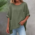 thumbnail image 1 of BUIGTTKLOP Oversized Shirts for Women Trendy Dressy Casual Crewneck Long Sleeve T-Shirt Loose Fitted Lightweight Beach Tops 2026, 1 of 6