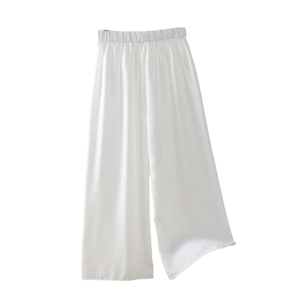 BUIGTTKLOP Pajamas Pants for Women Elastic High Waisted Lounge Pants Straight Wide Leg Sleep Pants