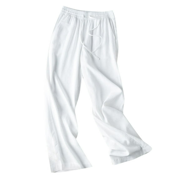 Buigttklop Pants for Women 2024 Casual S Elastic Waist Cropped Trousers Bottoms Sports Wear Pants