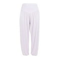 thumbnail image 1 of BUIgtTklOP Pants for Women Clearance, Women's Elastic Loose Relaxed Cotton Soft Yoga Sports Dance Pants, 1 of 4