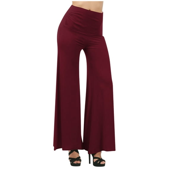Buigttklop Pants for Women 2024 Loose High Waist Wide Leg Pants Workout Out Leggings Casual Trousers Yoga Gym Flare Pants