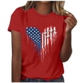 thumbnail image 1 of BUIGTTKLOP Patriotic Shirts for Women American Flag Shirt 4th of July Tshirt Graphic Tees Casual Short Sleeve Tee Top, 1 of 8