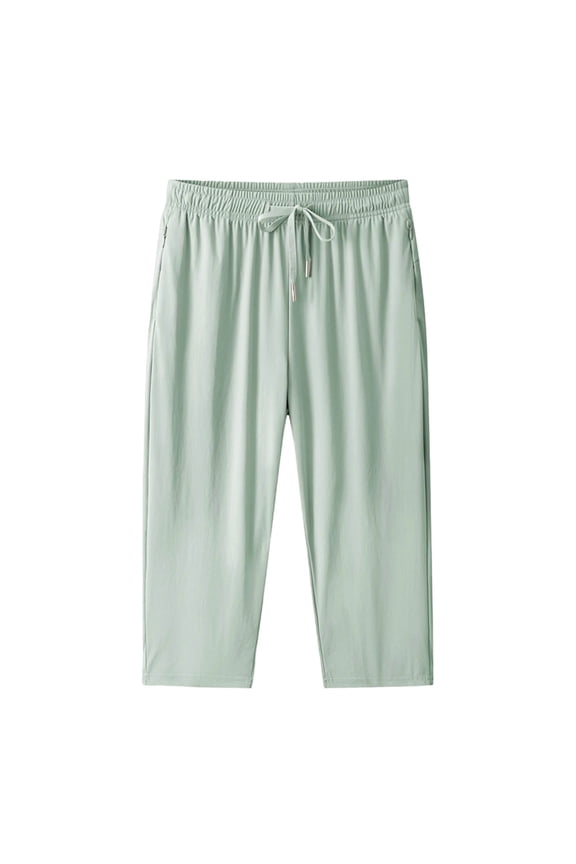 Plus Size Capris for Women Elastic High Waisted Capri Pants Lightweight Quick Dry Zipper Capris Pant