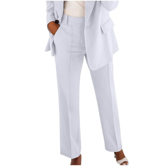 BUIGTTKLOP Plus Size Dress Pants for Women Wide Leg Pleated Business Casual Pants High Waisted Office Work Slacks