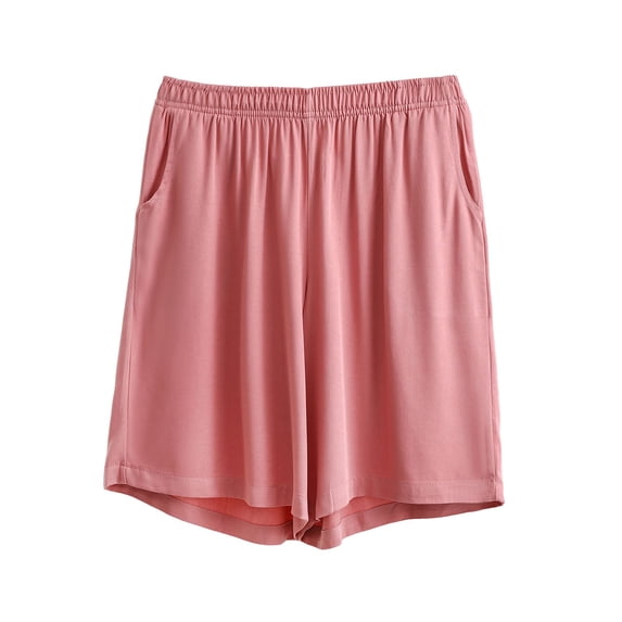 BUIGTTKLOP Plus Size Pajamas Shorts for Women High Waisted Lounge Shorts Wide Leg Loose Comfy Sleep Bottoms Sleepwear