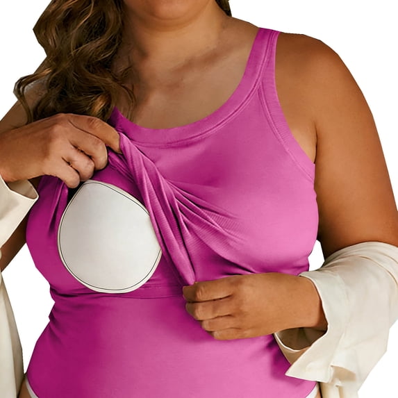 BUIGTTKLOP Plus Size Tank Top with Built in Bra for Women Summer Casual Camisoles Basic Shirts Racerback Ribbed Fitted Tanks Cami Tops