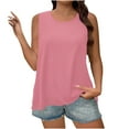 thumbnail image 1 of BUIGTTKLOP Plus Size Tank Tops for Women Plain Sleeveless Shirts Crewneck Loose Fitted Summer Beach Tanks, 1 of 6