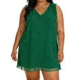 thumbnail image 1 of BUIGTTKLOP Plus Size Tank Tops for Women Sleeveless Shirts Causal V Neck Double Layered Loose Fitted Tunic Tops to Wear with Shorts, 1 of 6