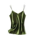 thumbnail image 1 of BUIGTTKLOP Satin Camisole Tops for Women Spaghetti Strap Sleeveless Cami Shirt V Neck Stretchy Tank Tops Slim Fitted Undershirts Vest, 1 of 6