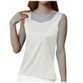 thumbnail image 1 of BUIGTTKLOP Satin Tank Tops for Women V Neck Sleeveless Camisole Summer Basic Blouses Work Shirts, 1 of 6