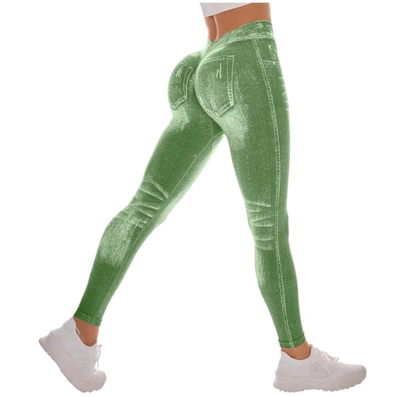 BUIGTTKLOP Skinny Pants for Women High Waisted Leggings Butt Lifting Stretchy Slim Fitted Full Length Tights with Pockets