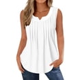 thumbnail image 1 of BUIGTTKLOP Summer Tops for Women 2026 Trendy Pleated Front Tank Top Flowy Summer Sleeveless Shirts, 1 of 6