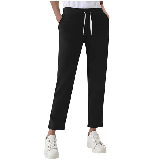 BUIGTTKLOP Sweatpants for Women Darwstring High Waisted Sweat Pants Straight Leg with Pockets