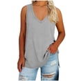 thumbnail image 1 of BUIGTTKLOP Tank Tops for Women Plus Size Sleeveless Top V Neck Loose Fitted Tunic Tops to Wear with Leggings, 1 of 5