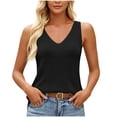 thumbnail image 1 of BUIGTTKLOP Tank Tops for Women Sleeveless Sweater Vest V Neck Ribbed Knit Basic Camisole 2026 Summer Clothes Spring Outfits, 1 of 6