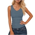 thumbnail image 1 of BUIGTTKLOP Tank Tops for Women V Neck Ribbed Knit Slim Fitted Sleeveless Basic Tee Tanks Casual Summer Clothes 2026, 1 of 6
