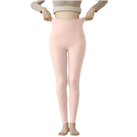 BUIGTTKLOP Thermal Leggings for Women High Waisted Sleep Bottoms Soft Comfy Stretchy Slim Fitted Tights