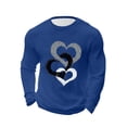 thumbnail image 1 of BUIGTTKLOP Valentine's Day Plus Size Tops for Men Heart Print Sweatshirts Long Sleeve Shirts Crewneck Pullovers, 1 of 6